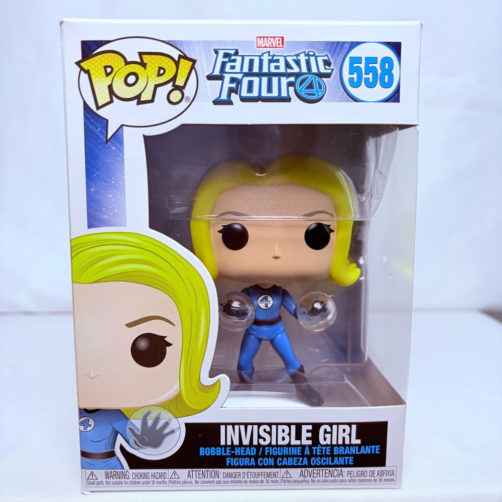 Funko Marvel Fantastic Four Invisible Girl 558 Pop Vinyl Figure Blue Sue Storm